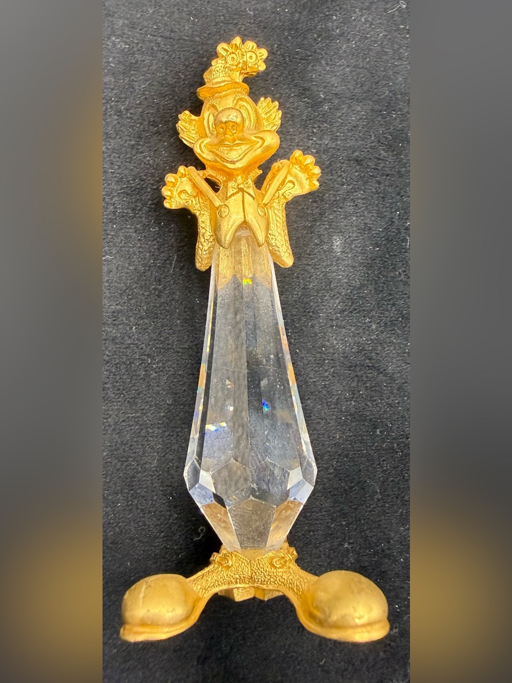 Swarovski Gold-Tone & Clear Crystal Figurine Accent